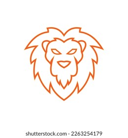 Diseño de ilustración de icono de la plantilla de logotipo de león