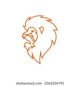 Diseño de ilustración de icono de la plantilla de logotipo de león