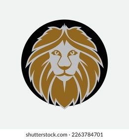 Diseño de ilustración de icono de la plantilla de logotipo de león
