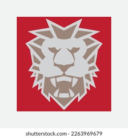 Diseño de ilustración de icono de la plantilla de logotipo de león