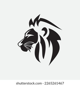 Diseño de ilustración de icono de la plantilla de logotipo de león