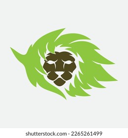 Diseño de ilustración de icono de la plantilla de logotipo de león