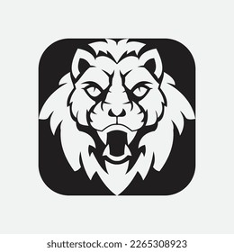 Diseño de ilustración de icono de la plantilla de logotipo de león