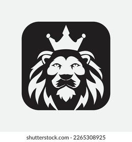 Diseño de ilustración de icono de la plantilla de logotipo de león