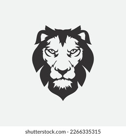 Diseño de ilustración de icono de la plantilla de logotipo de león