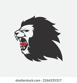 Diseño de ilustración de icono de la plantilla de logotipo de león