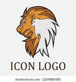 Lion Logo Template vector icon illustration design