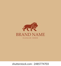 Lion logo template vector icon illustration design. Lion logo template.