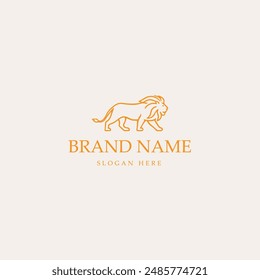 Lion logo template vector icon illustration design. Lion logo template.