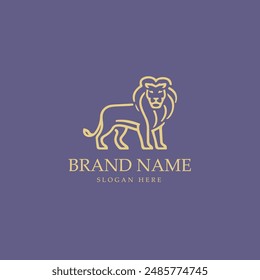 Ilustración del Vector de la Plantilla del logotipo del león. Plantilla con el logo de Lion.