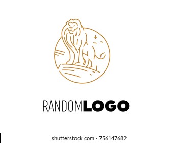 Lion Logo. Unique random style for any of your purpose or business. Vector easy to edit