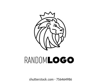 Lion Logo. Unique random style for any of your purpose or business. Vector easy to edit