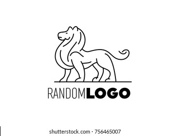 Lion Logo. Unique random style for any of your purpose or business. Vector easy to edit