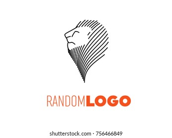 Lion Logo. Unique random style for any of your purpose or business. Vector easy to edit