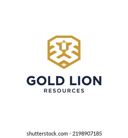 Lion Logo Vector Abstract Business Modern