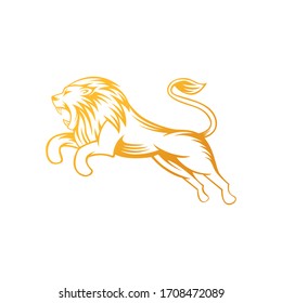 Lion Logo Vector Design Illustration. Lion King Logo Design Template. Lion Crest Vector Design.