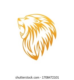Lion Logo Vector Design Illustration. Lion King Logo Design Template. Lion Crest Vector Design.