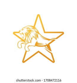 Lion Logo Vector Design Illustration. Lion King Logo Design Template. Lion Crest Vector Design.