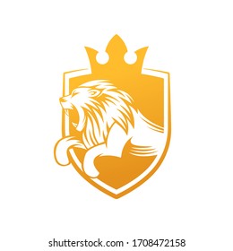 Lion Logo Vector Design Illustration. Lion King Logo Design Template. Lion Crest Vector Design.