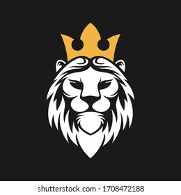 Lion Logo Vector Design Illustration. Lion King Logo Design Template. Lion Crest Vector Design.