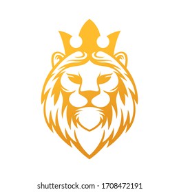 Lion Logo Vector Design Illustration. Lion King Logo Design Template. Lion Crest Vector Design.