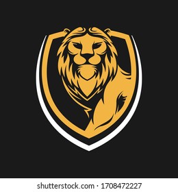 Lion Logo Vector Design Illustration. Lion King Logo Design Template. Lion Crest Vector Design.