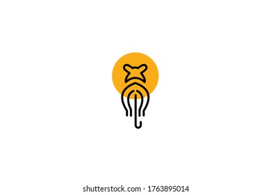 Löwenlogo, Vektorgrafik mit einfachen, modernen, umrissenen und einzigartigen Stilen einzeln auf weißem Hintergrund für Unternehmen, Unternehmen und Restaurants