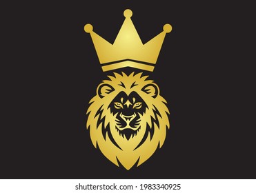 Lion Logo Vector Design Illustration. Lion King Logo Design Template.