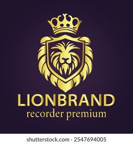 Ilustração de design vetorial do logotipo do Leão.