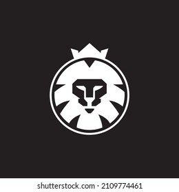 Lion Logo Vector Design Illustrator Unique Lion Head Logo Design Template Black background Logo Vector Design