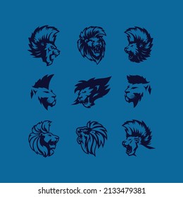 Lion Logo Vector Design Set