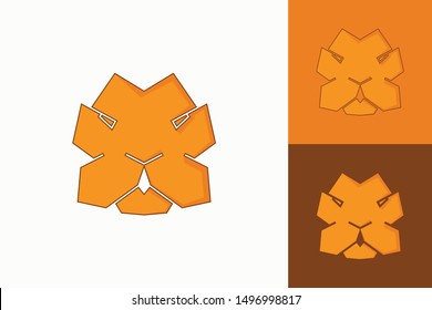 Lion logo vector design simple and elegant 