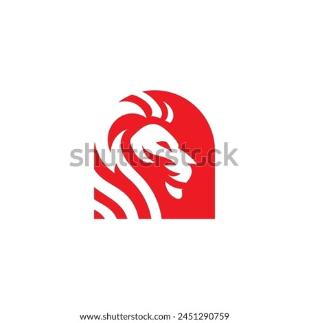 Lion logo vector design. Lion symbol, Lion face. Elegant lion emblem symbol. Premium brand corporate identity icon. Luxury company sign. Vector illustration. editable.