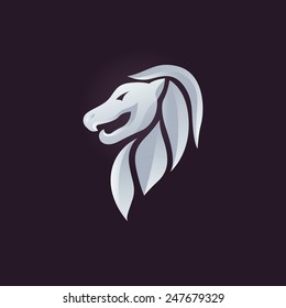 Lion logo vector design template, Lion icon.