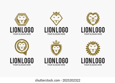 Lion logo vector designs Premium Vector 
