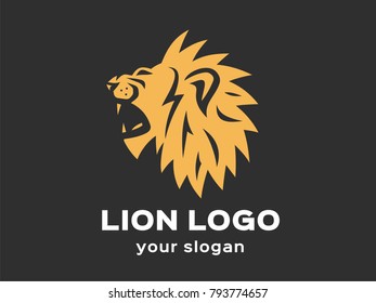 Lion logo. Vector format, available for editing.