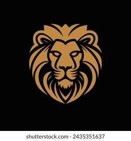 lion logo vector graphic design 