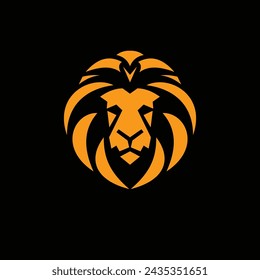 lion logo vector graphic design 