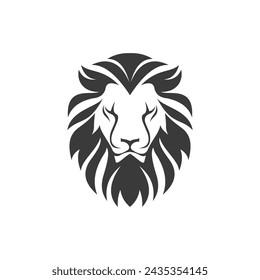 lion logo vector graphic design 