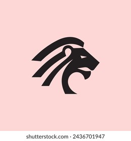 diseño de gráficos vectoriales de logotipo de león 