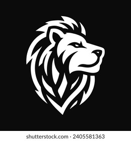 lion logo- vector lion head logo Illustration