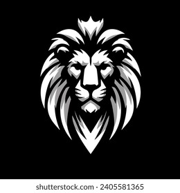 lion logo- vector lion head logo Illustration