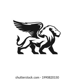 lion logo vector and icon