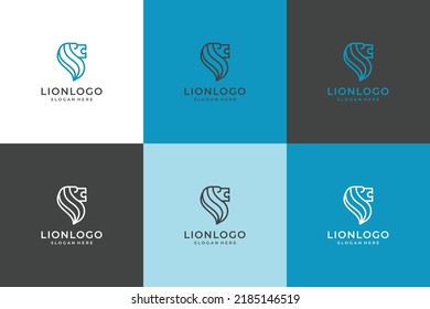 Lion logo vector icon design