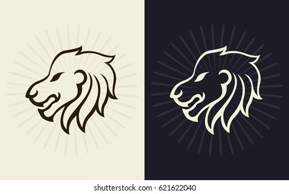 Lion logo vector icon design