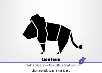 Lion logo vector illustration.