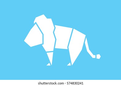 Lion logo vector illustration.