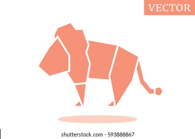 Lion logo vector illustration.