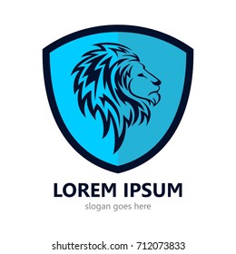 Lion logo - vector illustration