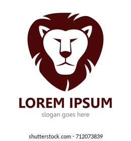 Lion logo - vector illustration